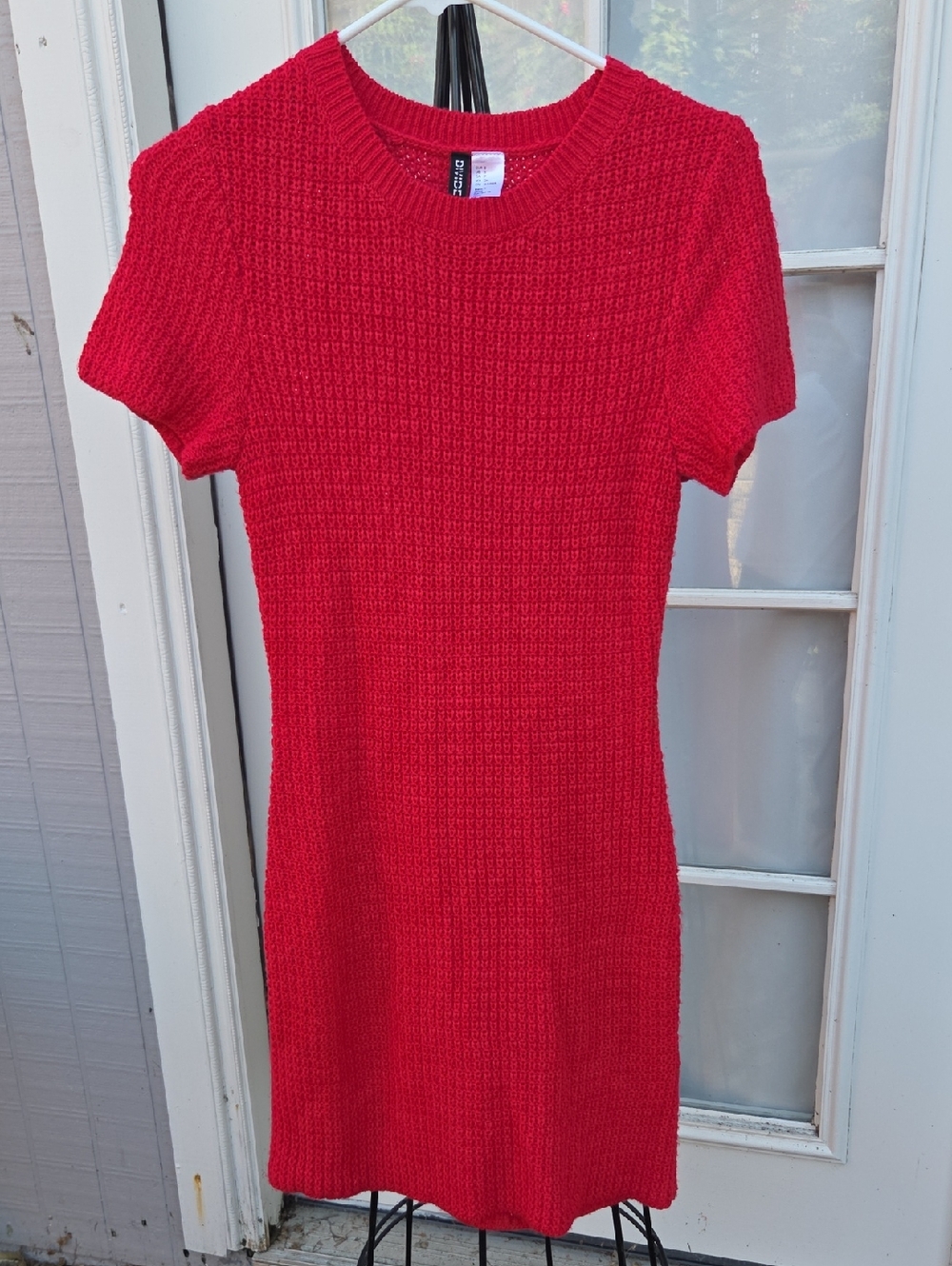 Divided Fuchsia Knit Short-Sleeve Dress, Size S